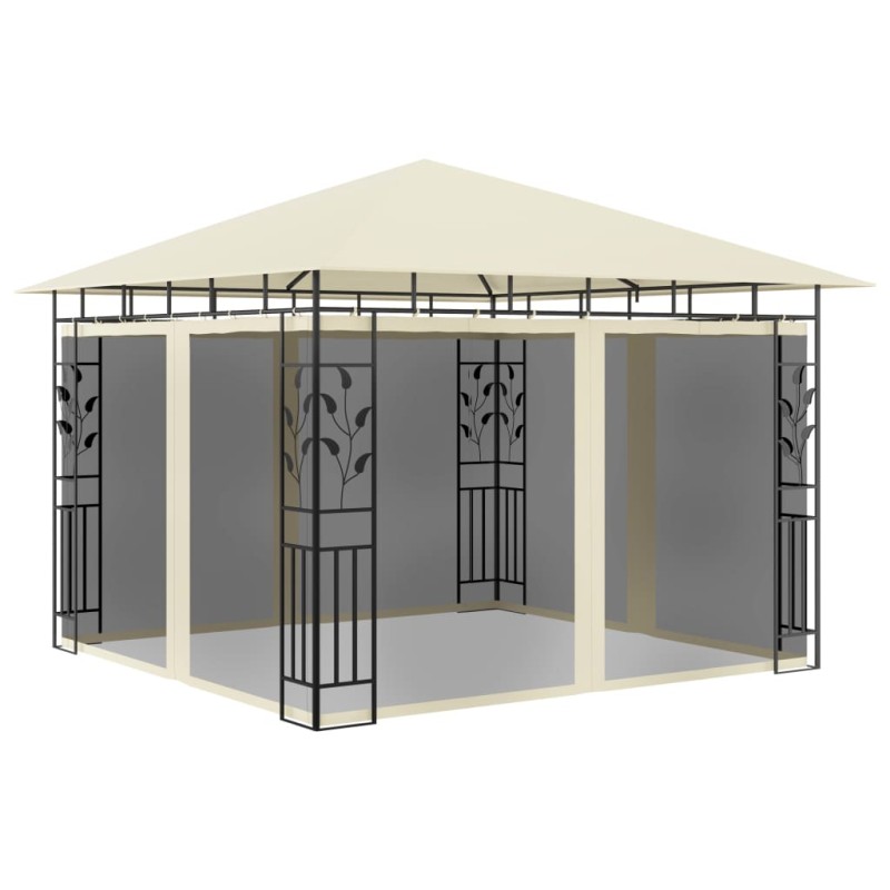 vidaXL Pavillon mit Moskitonetz 3x3x2,73 m Creme 180 g/m² vidaXL Pavillon mit Moskitonetz 3x3x2,73 m Creme 180 g/m²