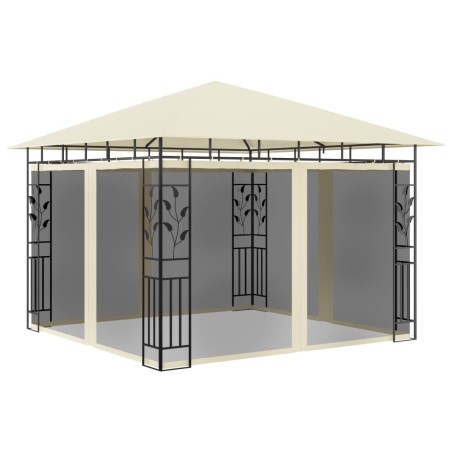 vidaXL Pavillon mit Moskitonetz 3x3x2,73 m Creme 180 g/m²  
