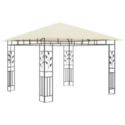 vidaXL Pavillon mit Moskitonetz 3x3x2,73 m Creme 180 g/m²  