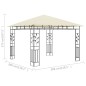 vidaXL Pavillon mit Moskitonetz 3x3x2,73 m Creme 180 g/m² vidaXL Pavillon mit Moskitonetz 3x3x2,73 m Creme 180 g/m²