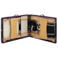 Massagetisch Klappbar 3 Zonen Holz Schwarz und Lila Massagetisch Klappbar 3 Zonen Holz Schwarz und Lila