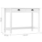 vidaXL Konsolentisch Hill mit 2 Schubladen 110x45x74 cm Kiefernholz vidaXL Konsolentisch Hill mit 2 Schubladen 110x45x74 cm Kiefernholz