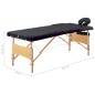 Massagetisch Klappbar 3 Zonen Holz Schwarz und Lila Massagetisch Klappbar 3 Zonen Holz Schwarz und Lila