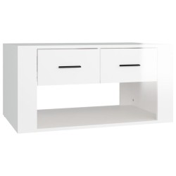 vidaXL Couchtisch Hochglanz-Weiß 80x50x40 cm Holzwerkstoff