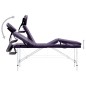 Massagetisch Klappbar 4 Zonen Aluminium Lila Massagetisch Klappbar 4 Zonen Aluminium Lila
