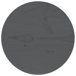 vidaXL Tischplatte Grau Ø30x2,5 cm Massivholz Kiefer