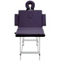 Massagetisch Klappbar 4 Zonen Aluminium Lila Massagetisch Klappbar 4 Zonen Aluminium Lila