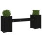 vidaXL Gartenbank mit Pflanzkübeln Schwarz 180x36x63 cm Massivholz vidaXL Gartenbank mit Pflanzkübeln Schwarz 180x36x63 cm Massivholz