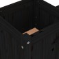 vidaXL Gartenbank mit Pflanzkübeln Schwarz 180x36x63 cm Massivholz vidaXL Gartenbank mit Pflanzkübeln Schwarz 180x36x63 cm Massivholz