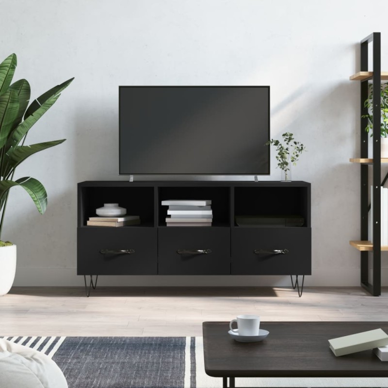 vidaXL TV-Schrank Schwarz 102x36x50 cm Holzwerkstoff vidaXL TV-Schrank Schwarz 102x36x50 cm Holzwerkstoff