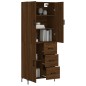 Highboard Braun Eichen-Optik 69,5x34x180 cm Holzwerkstoff Highboard Braun Eichen-Optik 69,5x34x180 cm Holzwerkstoff