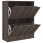 vidaXL Schuhschrank mit 2 Türen Grau Sonoma-Eiche 59x24x74 cm vidaXL Schuhschrank mit 2 Türen Grau Sonoma-Eiche 59x24x74 cm