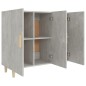 vidaXL Sideboard Betongrau 90x34x80 cm Holzwerkstoff vidaXL Sideboard Betongrau 90x34x80 cm Holzwerkstoff