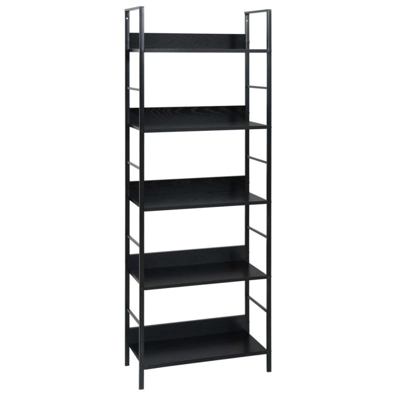 vidaXL Bücherregal 5 Regalböden Schwarz 60x27,6x158,5 cm Holzwerkstoff vidaXL Bücherregal 5 Regalböden Schwarz 60x27,6x158,5 cm Holzwerkstoff