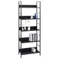 vidaXL Bücherregal 5 Regalböden Schwarz 60x27,6x158,5 cm Holzwerkstoff vidaXL Bücherregal 5 Regalböden Schwarz 60x27,6x158,5 cm Holzwerkstoff