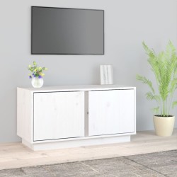 vidaXL TV-Schrank Weiß 80x35x40,5 cm Massivholz Kiefer