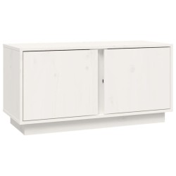 vidaXL TV-Schrank Weiß 80x35x40,5 cm Massivholz Kiefer