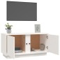 vidaXL TV-Schrank Weiß 80x35x40,5 cm Massivholz Kiefer vidaXL TV-Schrank Weiß 80x35x40,5 cm Massivholz Kiefer