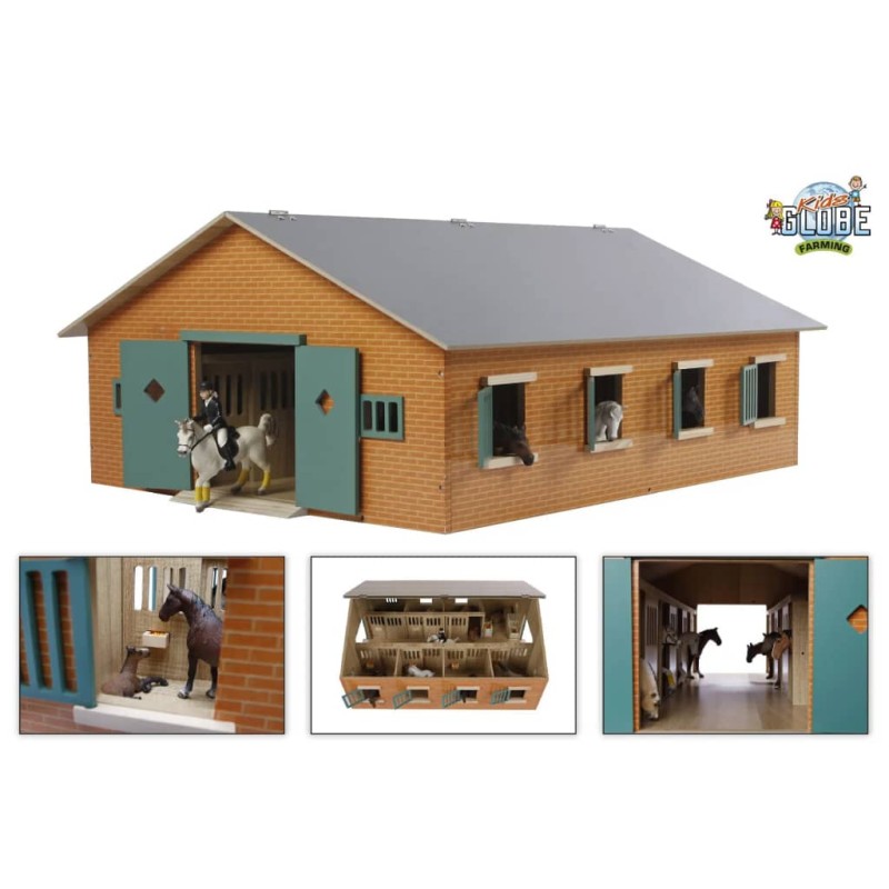 Kids Globe Bauernhof Pferdestall mit 7 Boxen 1:24 610595 Kids Globe Bauernhof Pferdestall mit 7 Boxen 1:24 610595