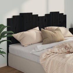 vidaXL Kopfteil Schwarz 206x4x110 cm Massivholz Kiefer