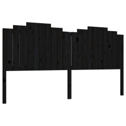 vidaXL Kopfteil Schwarz 206x4x110 cm Massivholz Kiefer