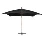 vidaXL Ampelschirm mit Mast Schwarz 3x3 m Massivholz Tanne vidaXL Ampelschirm mit Mast Schwarz 3x3 m Massivholz Tanne