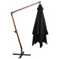 vidaXL Ampelschirm mit Mast Schwarz 3x3 m Massivholz Tanne vidaXL Ampelschirm mit Mast Schwarz 3x3 m Massivholz Tanne