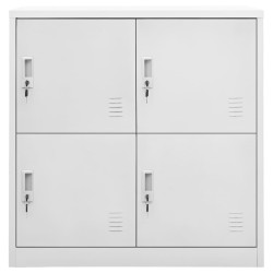 vidaXL Schließfachschrank Hellgrau 90x45x92,5 cm Stahl