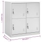 vidaXL Schließfachschrank Hellgrau 90x45x92,5 cm Stahl vidaXL Schließfachschrank Hellgrau 90x45x92,5 cm Stahl