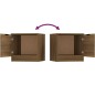 vidaXL Nachttische 2 Stk. Braun Eiche 40x39x40 cm vidaXL Nachttische 2 Stk. Braun Eiche 40x39x40 cm