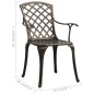 vidaXL 3-tlg. Bistro-Set Aluminiumguss Bronzen vidaXL 3-tlg. Bistro-Set Aluminiumguss Bronzen