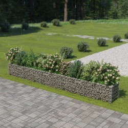 vidaXL Gabionen-Hochbeet Verzinkter Stahl 450×50×50 cm