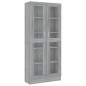 vidaXL Vitrinenschrank Grau Sonoma 82,5x30,5x185,5 cm Holzwerkstoff vidaXL Vitrinenschrank Grau Sonoma 82,5x30,5x185,5 cm Holzwerkstoff