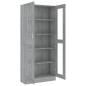 vidaXL Vitrinenschrank Grau Sonoma 82,5x30,5x185,5 cm Holzwerkstoff vidaXL Vitrinenschrank Grau Sonoma 82,5x30,5x185,5 cm Holzwerkstoff