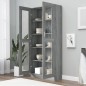 vidaXL Vitrinenschrank Grau Sonoma 82,5x30,5x185,5 cm Holzwerkstoff vidaXL Vitrinenschrank Grau Sonoma 82,5x30,5x185,5 cm Holzwerkstoff