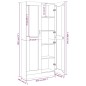 vidaXL Vitrinenschrank Grau Sonoma 82,5x30,5x185,5 cm Holzwerkstoff vidaXL Vitrinenschrank Grau Sonoma 82,5x30,5x185,5 cm Holzwerkstoff