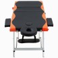 vidaXL Massagetisch Klappbar 3 Zonen Aluminium Schwarz und Orange vidaXL Massagetisch Klappbar 3 Zonen Aluminium Schwarz und Orange