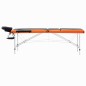 vidaXL Massagetisch Klappbar 3 Zonen Aluminium Schwarz und Orange vidaXL Massagetisch Klappbar 3 Zonen Aluminium Schwarz und Orange