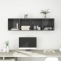 vidaXL TV-Wandschrank Hochglanz-Grau 37x37x142,5 cm Holzwerkstoff vidaXL TV-Wandschrank Hochglanz-Grau 37x37x142,5 cm Holzwerkstoff