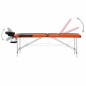 vidaXL Massagetisch Klappbar 3 Zonen Aluminium Schwarz und Orange vidaXL Massagetisch Klappbar 3 Zonen Aluminium Schwarz und Orange