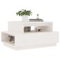 vidaXL Couchtisch Weiß 80x55x40,5 cm Massivholz Kiefer vidaXL Couchtisch Weiß 80x55x40,5 cm Massivholz Kiefer