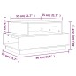 vidaXL Couchtisch Weiß 80x55x40,5 cm Massivholz Kiefer vidaXL Couchtisch Weiß 80x55x40,5 cm Massivholz Kiefer