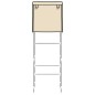 vidaXL Toilettenregal 2 Ablagen Creme 56x30x170 cm Eisen vidaXL Toilettenregal 2 Ablagen Creme 56x30x170 cm Eisen