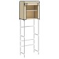 vidaXL Toilettenregal 2 Ablagen Creme 56x30x170 cm Eisen vidaXL Toilettenregal 2 Ablagen Creme 56x30x170 cm Eisen