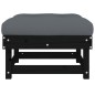 vidaXL Gartenhocker mit Kissen 2 Stk. Schwarz Massivholz Kiefer vidaXL Gartenhocker mit Kissen 2 Stk. Schwarz Massivholz Kiefer