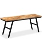 vidaXL Sitzbank Recyceltes Teak und Stahl 110 x 35 x 45 cm vidaXL Sitzbank Recyceltes Teak und Stahl 110 x 35 x 45 cm