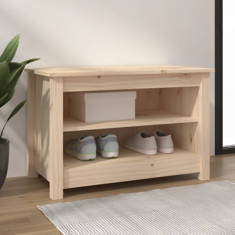 vidaXL Schuhbank 70x38x45,5 cm Massivholz Kiefer vidaXL Schuhbank 70x38x45,5 cm Massivholz Kiefer