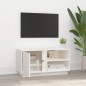 vidaXL TV-Schrank Weiß 80x35x40,5 cm Massivholz Kiefer vidaXL TV-Schrank Weiß 80x35x40,5 cm Massivholz Kiefer