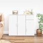 vidaXL Sideboard Hochglanz-Weiß 91x29,5x75 cm Holzwerkstoff vidaXL Sideboard Hochglanz-Weiß 91x29,5x75 cm Holzwerkstoff