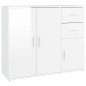 vidaXL Sideboard Hochglanz-Weiß 91x29,5x75 cm Holzwerkstoff vidaXL Sideboard Hochglanz-Weiß 91x29,5x75 cm Holzwerkstoff